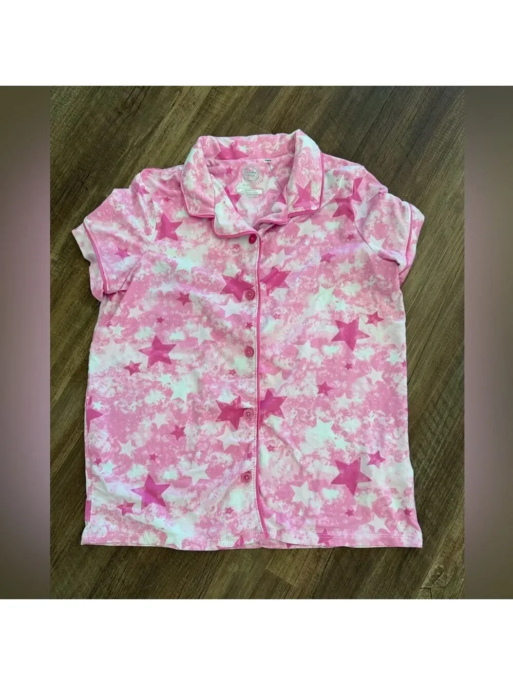 Girls Wonder Nation Pink Star Print Pajama Set L (10-12)